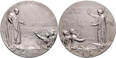 Wien, 6. Österr. Bundes- und Kaiser Jubiläumsschießen 1908 - Mince, medaile a papírové peníze