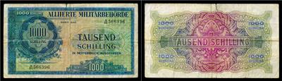 Alliierte Militärbehörde 1000Schilling 1944 - Münzen, Medaillen und Papiergeld