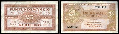Alliierte Militärbehörde 25 Schilling 1944 - Münzen, Medaillen und Papiergeld