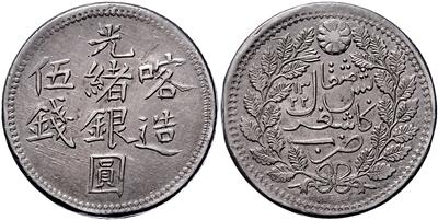 China, Singkiang - Mince, medaile a papírové peníze