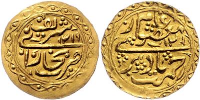 Emirat Buchara, Zeit Emir Abd al Ahad AH 1303-1329 (1886-1910) GOLD - Mince, medaile a papírové peníze