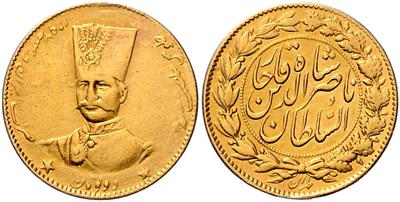 Iran, Nasir al-din Shah AH 1264-1313 (1848-1896) GOLD - Coins, medals and paper money