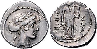 Q. Pomponius Musa - Mince, medaile a papírové peníze