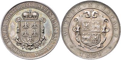 Wiener Neustadt, 1. niederöserreichisches Landesschießen 1881 - Monete