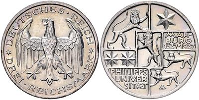 3 Reichsmark Sondermünzen - Münzen