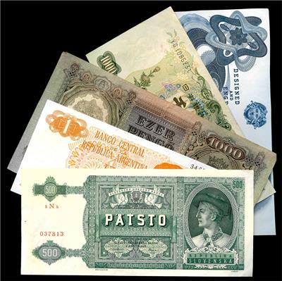 Internationales Papiergeld - Münzen