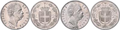 Italien, Umberto I. 1878-1900 - Münzen