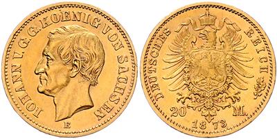 Sachsen, Johann 1854-1873 GOLD - Mince