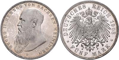 Sachsen- Meiningen, Georg II. Alfred 1866-1914 - Coins