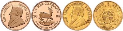 Südafrika- Paul Kruger 100. Todestag Erinnerungssatz 2004 GOLD - Coins
