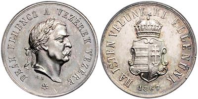 Ernennung der ungarischen Regierung unter der Führung von Ferenc Deak - Coins and medals