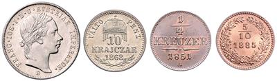 Franz Josef I. Kreuzer/Kronenwährung - Coins and medals