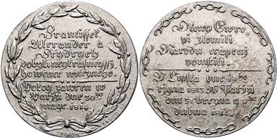 Sieg über Napoleon I. und Friede von Paris 1814 - Mince a medaile