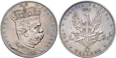 Eritrea, italienische Kolonie, Umberto I. 1878-1900 - Münzen und Medaillen
