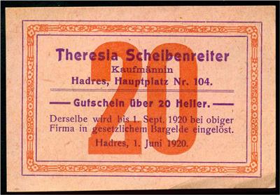 Hadres, Kaufmännin Theresia Scheibenreiter - Münzen und Medaillen