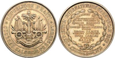 Haiti, Exposition internationale dïAmsterdam 1883 - Coins and medals