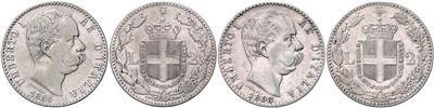 Italien, Umberto I. 1878-1900 - Monete e medaglie
