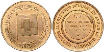 Rotes Kreuz, Deutschfranzösischer Krieg - Mince a medaile