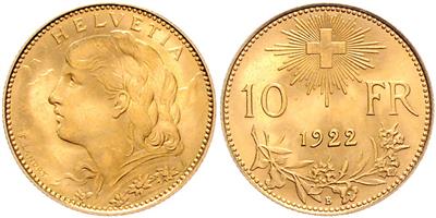 Schweiz GOLD - Münzen und Medaillen