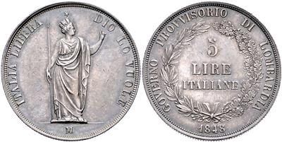 5 Lire 1848 M, Mailand - Coins and medals