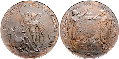 Budapest, 1896, Ausstellung zur Millenniumsfeier - Mince a medaile