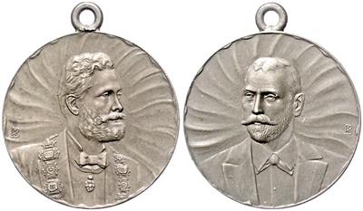 Wien, Bürgermeister Karl Lueger 1844-1910 und Abgeordneter Paul Spitaler - Coins and medals