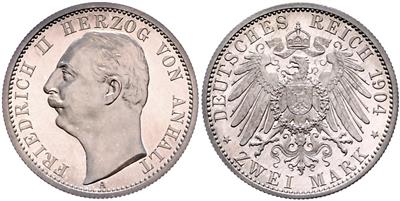 Anhalt, Friedrich II. 1904-1918 - Monete e medaglie
