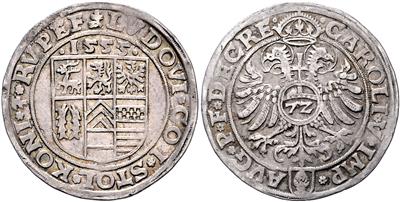 Augsburg, kgl. Mzst., Pfandinhaber Ludwig II. v. Stolberg als Erbe d. Gft. Eppstein- Königstein 1535-74 - Monete e medaglie