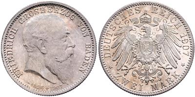 Baden, Friedrich 1856-1907 - Coins and medals