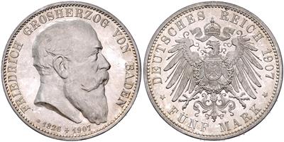 Baden, Friedrich 1856-1907 - Münzen und Medaillen