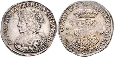 Quedlingburg, Anna Sophia von Pfalz-Birkenfeld 1645-1680 - Mince a medaile