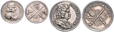 Sachsen A. L., Johann Georg III. 1680-1691- Feldzug gegen Frankreich 1688 - Mince a medaile