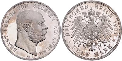 Sachsen- Altenburg, Ernst 1853-1908 - Coins and medals