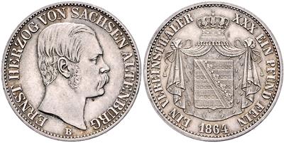 Sachsen- Altenburg, Ernst I. 1853-1908 - Mince a medaile