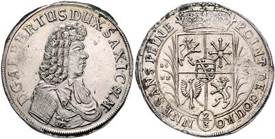 Sachsen- Coburg J. L., Albrecht III. 1680-1699 - Münzen und Medaillen