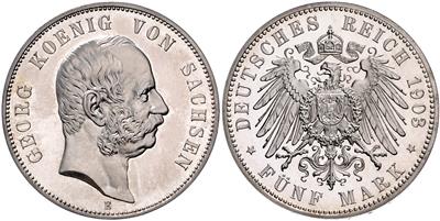 Sachsen, Georg 1902-1904 - Coins and medals