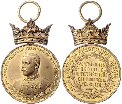 Aussig / Usti nad Labem, Allgemeine deutsche Ausstellung - Coins and medals