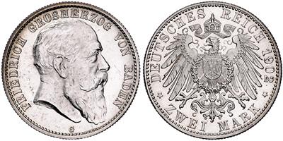 Baden, Friedrich I. 1852-1907 - Coins and medals