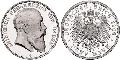 Baden, Friedrich I. 1852-1907 - Monete e medaglie