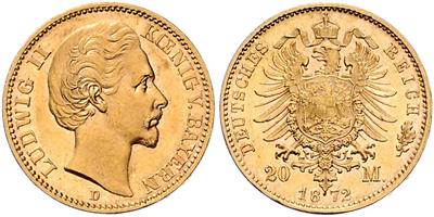 Bayern, Ludwig II. 1864-1886 GOLD - Monete e medaglie