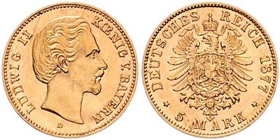 Bayern, Ludwig II. 1864-1886 GOLD - Monete e medaglie