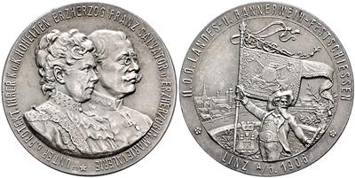 Linz, II. OÖ Landes- und Bannerweihefestschießen 1906 - Monete e medaglie