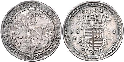 Mansfeld eigentlich Hinterortische Linie, David 1592-1628 - Münzen und Medaillen