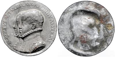 Maximilian II. 1564-1576 für seine Söhne Albert (VII.) und Wenzel - Mince a medaile
