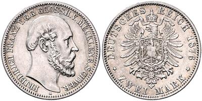Mecklenburg- Schwerin Friedrich Franz II. 1842-1883 - Mince a medaile