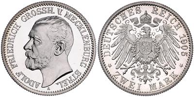 Mecklenburg- Strelitz, Adolf Friedrich 1904-1914 - Monete e medaglie
