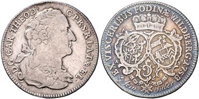 Pfalz, Kurlinie Sulzbach, Karl Theodor 1743-1799 - Mince a medaile