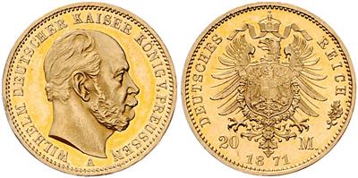 Preussen, Wilhelm I. 1861-1888 GOLD - Coins and medals