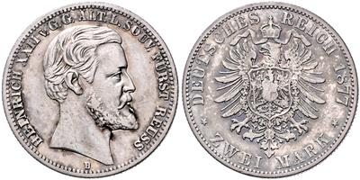 Reuss-ältere Linie, Heinrich XXIL 1859-1905 - Coins and medals
