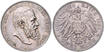 Reuss-ältere Linie, Heinrich XXIL 1859-1905 - Mince a medaile